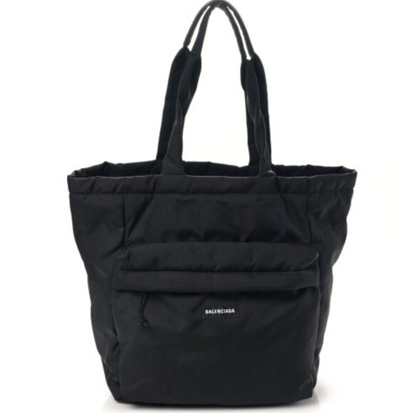NWT1050 Balenciaga Black Explorer XL Canvas Tote Large Carry All Shoulder Bag - Picture 3 of 16